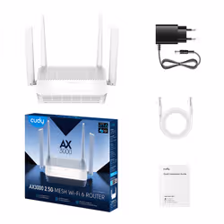 Cudy AX3000 2.5G Mesh Wi-Fi 6 Router, WR3000H 1.0 routeur sans fil 2.5 Gigabit Ethernet Bi-bande (2,4 GHz / 5 GHz) Blanc - Vue supplémentaire 3