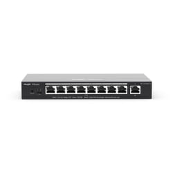 Ruijie Networks RG-ES209GC-P commutateur réseau Géré Gigabit Ethernet (10/100/1000) Connexion Ethernet, supportant l'alimentation via ce port (PoE) Noir