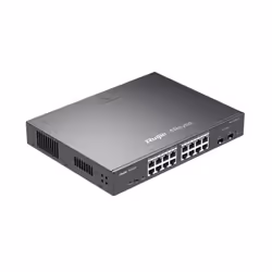 Ruijie Networks RG-ES218GC-P commutateur réseau Géré L2 Gigabit Ethernet (10/100/1000) Connexion Ethernet, supportant l'alimentation via ce port (PoE) Noir
