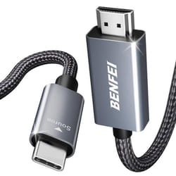 Câble USB C vers HDMI (4K@60 Hz) 1.8M BENFEI Câble Type-C [Thunderbolt 3/4] vers HDMI [Coque en Aluminium et câble en Nylon]