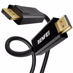 BENFEI câble DisplayPort vers HDMI adaptateur  09 m DisplayPort vers HDMI mâle vers mâle cordon