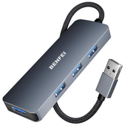 BENFEI USB 3.0 Hub 4 ports [Coque en aluminium et câble en nylon]