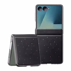 Coque pour Galaxy Z Flip 7 avec Fermeture Aimantée Motif Étoilée Dux Ducis Noir