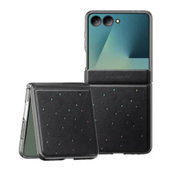 Coque pour Galaxy Z Flip 7 avec Fermeture Aimantée Motif Étoilée Dux Ducis Noir