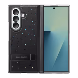 Coque pour Galaxy Z Fold 7 avec Béquille Motif Étoilée et Verre Trempé Dux Ducis Noir