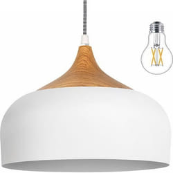 tomons Suspension LED Plafonnier Blanc Scandinave Moderne Style Simple pour Restaurant Salle à manger Restaurant