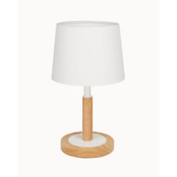 TOMONS LP04003EU lampe de table E14 4 W LED Blanc, Bois