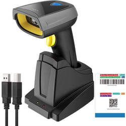 Inateck 2D Scanner de Codes à Barres QR avec Base Intelligente Sans Fil 3 en 1 Bluetooth Lecture sur Écran BCST-52