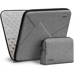 Housse Antichoc Inateck 13 Pouces pour MacBook Air Pro M4/M3/M2/M1 Surface Pro iPad Pro 12.9 - Gris