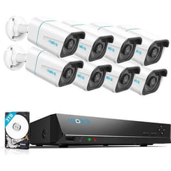 Reolink 4K Caméra Surveillance Extérieur 3To NVR 16CH et 8 X Caméra IP PoE 8MP 30 Mètres Vision Nocturne avec Audio - RLK16-810B8-A