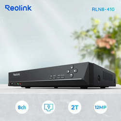 Reolink - Caméra de Surveillance PoE nvr Enregistreur 8 Canaux à Domicile avec Disque Dur de 2TO Supportez 2K 4MP 2K+ 5MP ou 4K 8MP ip Caméra,