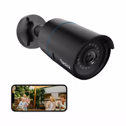 Reolink Caméra de Surveillance 5MP Extérieure PoE RLC-510A Noir - Détection Personne et Véhicule - Étanchéité IP66 - Vision N ...