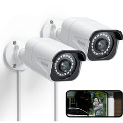 Caméra de Surveillance PoE 4K 8MP Détection Personne et Véhicule, Vision Nocturne 30 mètres, RLC-810A 2 Pièces Blanc - Reolink