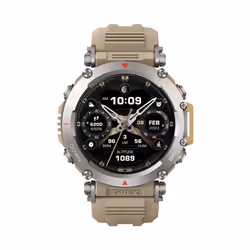 Amazfit T-Rex Ultra Tactile Kaki, Acier inoxydable Wifi GPS (satellite)