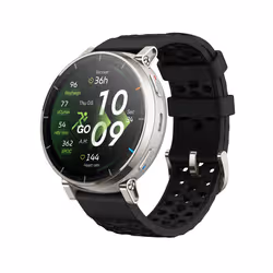 Amazfit Active 3 Montre connectée Or GPS bracelet silicone Noir - Vue supplémentaire 4