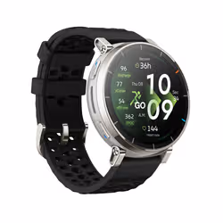 Amazfit Active 3 Montre connectée Or GPS bracelet silicone Noir - Vue supplémentaire 5