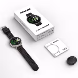 Amazfit Active 3 Montre connectée Or GPS bracelet silicone Noir - Vue supplémentaire 8