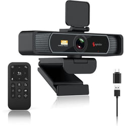 Webcam 4K - Angetube - Ultra HD - Double microphone antibruit - Zoom numérique 5x - Grand angle 90