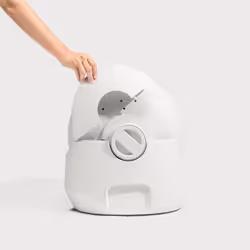 Petoneer CL96961 bac à litière pour chiens et chats Chat Toilettes couvertes pour animaux de compagnie Blanc - Vue supplémentaire 3