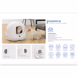 Petoneer CL96961 bac à litière pour chiens et chats Chat Toilettes couvertes pour animaux de compagnie Blanc - Vue supplémentaire 8