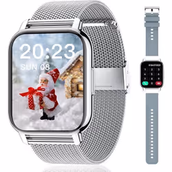 Popglory Montre Connectée Homme Femme avec Appel Bluetooth185 Sport Smartwatch Moniteur de Fréquence Cardiaque/Tension Artéri