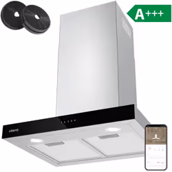 Description générale La hotte murale CIARRA Wi-Fi connectée de 60 cm, modèle CBCS6102, allie puissance et efficacité avec une ...