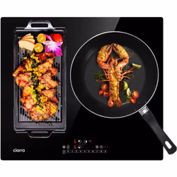 Description générale CIARRA CD3BFBIH 6500W est une plaque de cuisson à induction avec 3 foyers, chacun équipé d'un booster in ...
