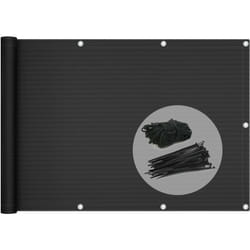 Brise vue pour balcon hdpe Renforcé 230GR/M2 600x90cm noir
