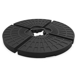 VOUNOT® Dalle de lestage pour pied de parasol - 4 pcs à remplir - HDPE - 100kg sable ou 52L eau - base pour pied en croix