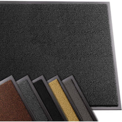 Vounot - Tapis de porte paillasson d'entrée - antidérapant antipoussière imperméable lavable - 90x120cm Gris-Noir
