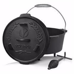 Description générale Découvrez notre cocotte en fonte de haute qualité, conçue pour être extrêmement robuste et durable. Idéa ...
