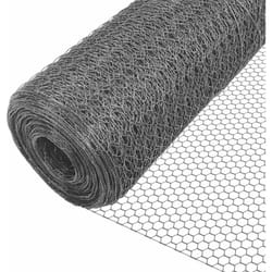 Vounot - Grillage métallique gainé de pvc gris - Maille 13mm - 1x25M - Filet de clôture pour poulailler