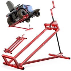 Vounot - Cric Lève Tracteur Tondeuse 400 kg max - télescopique 78 à 98 cm de long - hauteur jusqu'à 60 cm - rouge