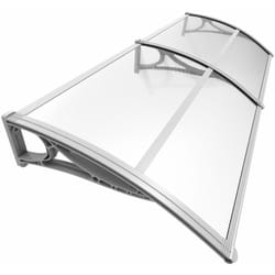 Vounot - Auvent de porte d'entrée marquise 200x80 cm transparent en Polycarbonate anti-UV