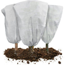 Vounot - Lot de 3 Housse Hivernage Plante avec Cordon Polypropylème 80g/m² 80x100cm blanc