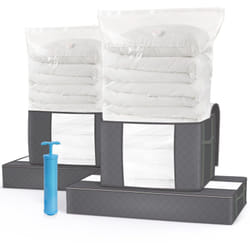 Lot de 9 sac de rangement sous vide Non Tisse xxl gris