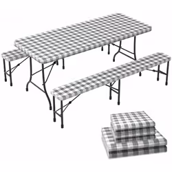 Description générale Protégez et décorez votre table et vos bancs avec notre ensemble de nappes en vinyle. Dotées de bords él ...