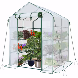 Description générale Notre serre de jardin est idéale pour organiser vos plantes en germination, pots de fleurs et légumes. S ...