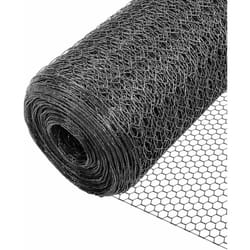 Vounot - Grillage métallique pvc gainé 1x50m - Maille hexagonal 13mm - Filet de clôture pour poulailler gris