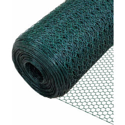 Grillage métallique PVC gainé 1x50m - Maille hexagonal 25mm - Filet de clôture pour poulailler vert
