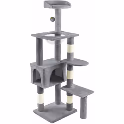 Description générale Découvrez notre Arbre à Chat Polyvalent, conçu pour offrir à votre félin un espace idéal pour dormir, fa ...