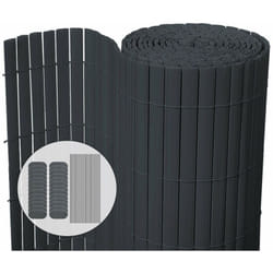 Canisse pvc brise vue ultra renforce avec attaches de fixation 100x300cm gris