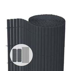 VOUNOT® Canisse PVC brise vue ultra renforce avec attaches de fixation 100x500cm gris