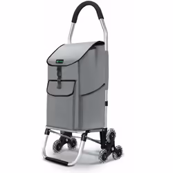 POURQUOI CHOISIR NOTRE PRODUIT ? Système de 6 roues monte escalier et trottoir Structure en aluminium léger Sac imperméable e ...