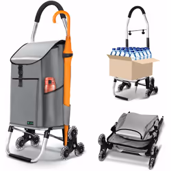 Meilleure Expérience de Courses Avec la structure en aluminium robuste, le chariot peut s’utiliser comme un diable pouvant su ...