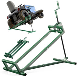 Vounot - Cric Lève Tracteur Tondeuse 400 kg max - télescopique 78 à 98 cm de long - hauteur jusqu'à 60 cm - vert