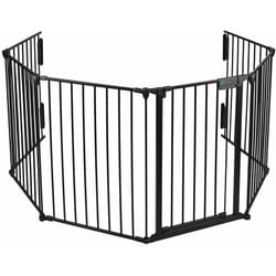 Vounot - Barriere de securite Grande Version 3.6M 6 Panneaux noire