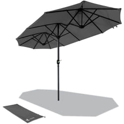 Vounot - Parasol de Jardin Double en Aluminium 150 x 300 cm Gris