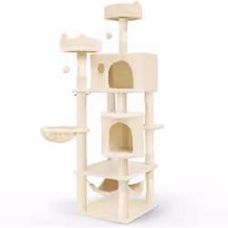 Description générale Notre arbre à chat de 168 cm de hauteur offre un espace de jeu et de repos idéal pour vos félins. Avec s ...