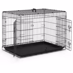DESCRIPTIONS Notre cage pour chien est sécurisée et confortable. Elle a un système de verrouillage double qui empêche votre c ...